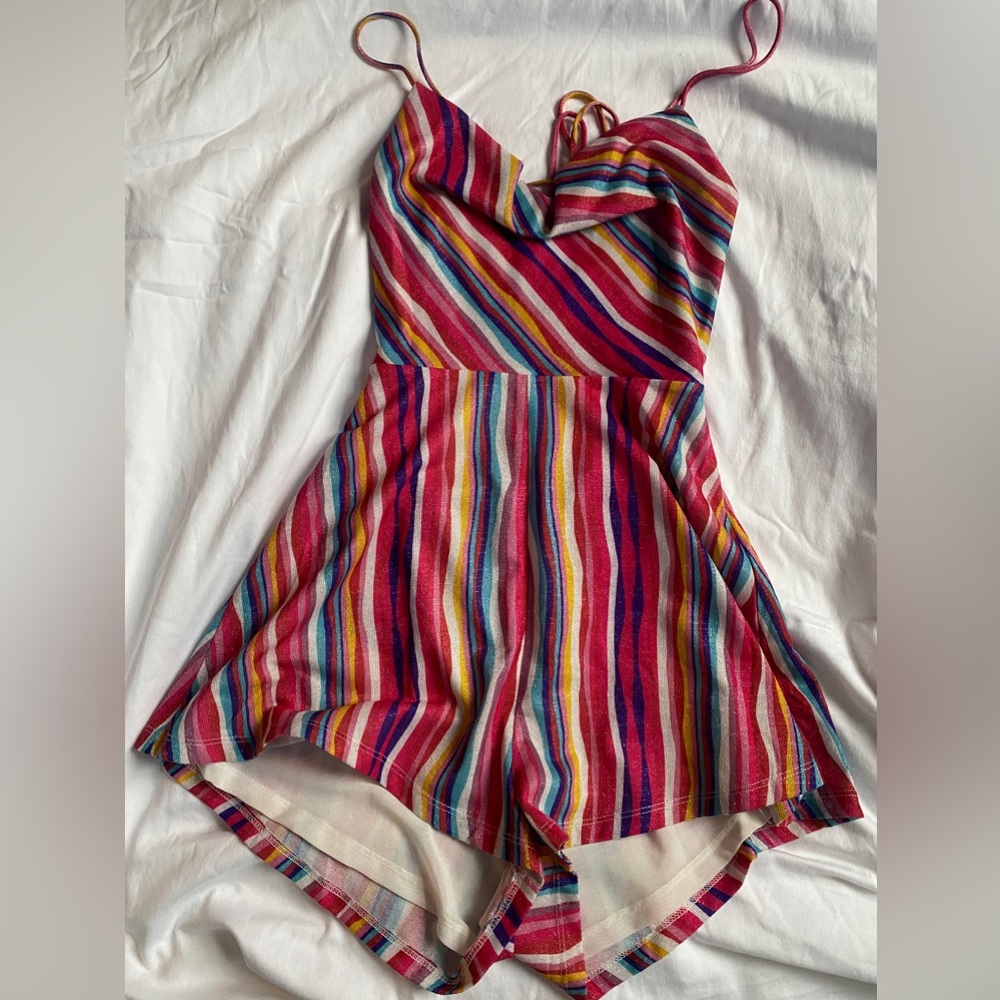 Princess Polly romper, small(4), multicolored/striped